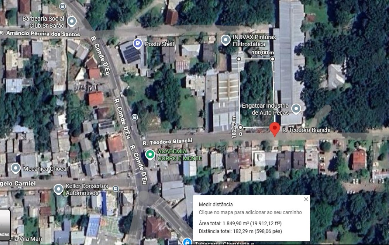 TERRENO URBANO COM ÁREA DE 1.509,72m² NO BAIRRO BELA VISTA EM CAXIAS DO SUL/RS