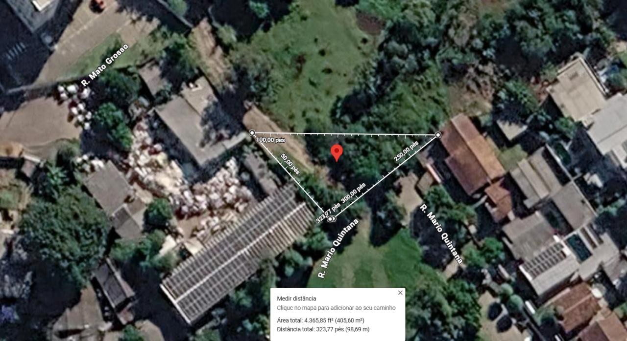 TERRENO TRIANGULAR DE 492M² EM NOVO HAMBURGO/RS